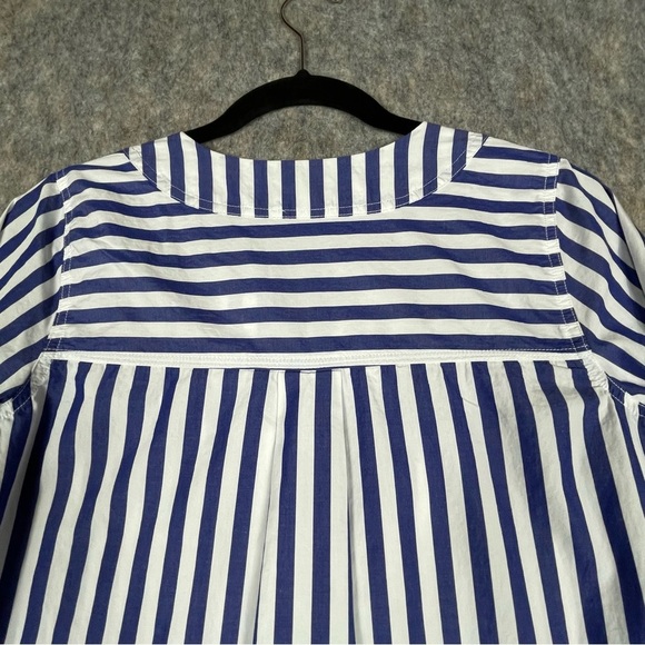 J. Crew Blue & White Striped Classic Preppy Nautical Summer Pop Over Tunic - XS - Picture 8 of 13